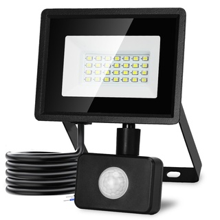 Aigostar 20W LED Strahler mit Bewegungsmelder Außen,1650LM 6500K Kaltweiß Außenstrahler,IP65 Wasserdicht Scheinwerfer, Aussenleuchte für Garten, Innenhöfe,Garage, Hotel