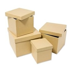Quadratische Schachteln, 4 Stück