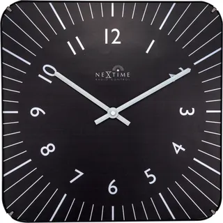 NeXtime Alex RC - Wanduhr de (Metall und Kunststoff, 0 cm), Farbe Schwarz - Schwarz