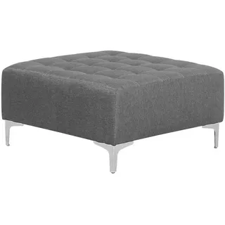 Beliani Ottomane, Grau, Silber, Textil, 1-Sitzer, Quadratisch, 80x41x80 cm, Wohnzimmer, Hocker, Sitzhocker