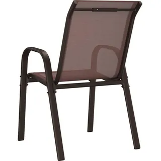 vidaXL Stapelbare Gartenstühle 6 St. 59 x 59 x 89 cm braun