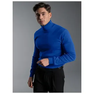 Trigema Rollkragenshirt "TRIGEMA Langarm Ski- und Sport-Rollkragenpullover" 1 Stk., royal