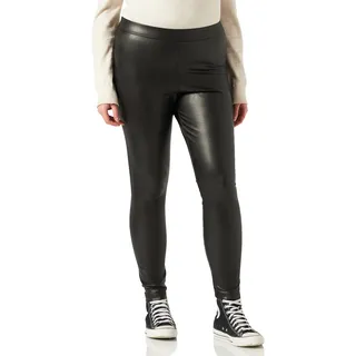 VERO MODA Damen VMGANA MW PL Legging NOOS, Black, M