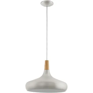 EGLO Sabinar 1-flg. Ø40 cm Holz und Stahl braun/silber