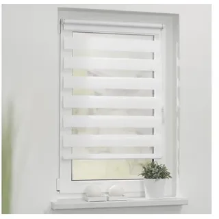 Lichtblick Doppelrollo Haftfix weiß 60x150 cm inkl. Saugnäpfe