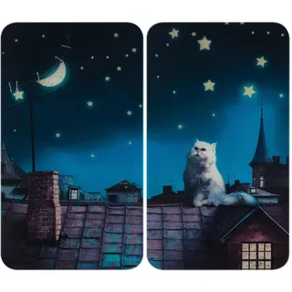 Wenko Herdabdeckplatte Universal Mod. Moon Cat schwarz