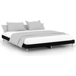 vidaXL Bettgestell Schwarz 120x200 cm Holzwerkstoff - Schwarz