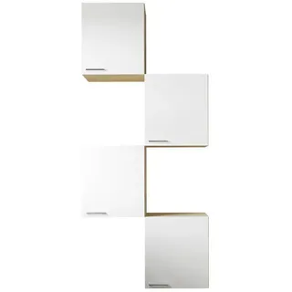 Respekta Hängeschrank Merle 100 x 224,4 x 34,6 cm Weiß/Eichefarben