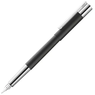 Lamy scala Füllhalter 080 - Füller aus Edelstahl gefertigt In mattschwarz lackiertem Finish mit hochwertiger Feder au..., 1 Stück (1er Pack)