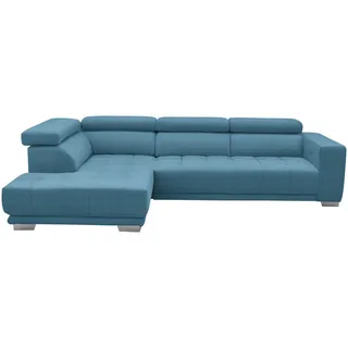 Xora Ecksofa , Pastellblau , Metall , Uni , Ottomane links, L-Form , 301x207 cm , Typenauswahl, Fußauswahl, Stoffauswahl, Sitzqualitäten, seitenverkehrt erhältlich, Bettfunktion erhältlich, Hocker erhältlich, Rücken echt, individuell planbar , Wohnzimmer, Sofas & Couches, Wohnlandschaften, Ecksofas