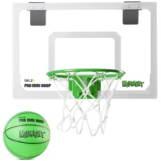 SKLZ 1715 Unisex Adult, Youth and Child Basketballkorb Pro Mini Hoop Midnight, schwarz/gelb, One Size, Standard (18" x 12")