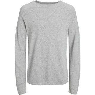 JACK & JONES Hill Knit Pullover Light Grey Melange S