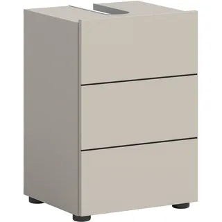 Waschbeckenunterschrank WELLTIME "BIEL, Breite: 38 cm, 1 Tür, 2 Fächer, Siphonausschnitt", kashmir nachbildung, schwarz, B:38cm H:56cm, FSC-zertifizierter Holzwerkstoff, Schränke, Waschbeckenunterschrank, Waschbeckenunterschrank, Unterschrank, WBU, Badezimmer, Bad