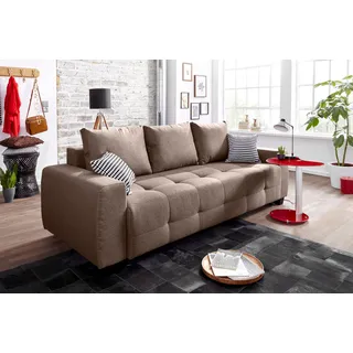 OTTO home Schlafcouch Mikrofaser 2-Sitzer Braun