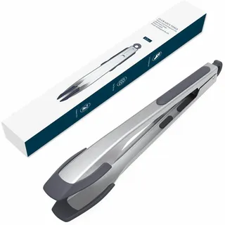 Grillzange Küchenzange Silikon Extra lang Fleischzange Küchenzange Hitzebeständigem Silikongriff Einhändig für Komfort, Soft-Touch-Griff, Lebensmittelgrill mit Silikonspitze BBQ-Kochzange
