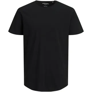 JACK&JONES Basic T-Shirt Rundhals Kurzarm Jersey Baumwolle Shirt Regular Fit JJEBASHER, Schwarz (Black/Reg),M
