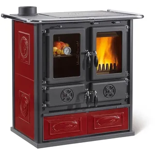 La Nordica-Extraflame La Nordica Küchenofen | Rosetta Sinistra 5.0 | Keramik bordeaux | 7,9 kW