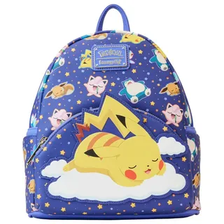 Loungefly Pokémon Pikachu Friends Mini-Rucksack, Blau, Einheitsgröße, Mini-Rucksack - Einheitsgröße