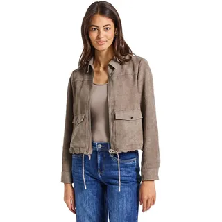 Street One Damen 2116757 Cordjacke mit Zipper, bark Brown, 46