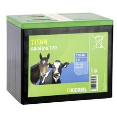Kerbl 442082 Titan Alkaline Trockenbatterie, 9 V, 170 Ah