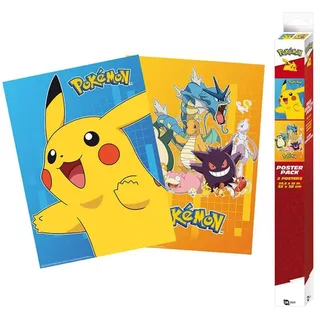 ABYstyle POKEMON Set 2 Chibi Posters Colourful Characters (52x38cm) - Plakat