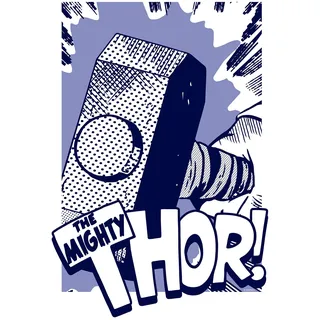 KOMAR Thor Mjölnir", - Größe: 30 x 40 cm - Marvel, Kinderzimmer, Wandgestaltung, Bild