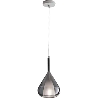 Fabas Luce Hängeleuchte , Grau , Metall, Glas , 200 cm , DIN EN ISO 9001 , höhenverstellbar , Lampen & Leuchten, Leuchtenserien