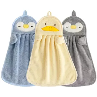 AEIOPRS 3 Pcs Set Kinderhandtücher aus Korallenvlies mit süßen Tiermotiven Personalisierte Baby Handtücher für Kinder Weiche Waschlappen für Kinder Handtuch-Set für Kinder