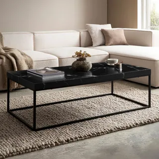 Couchtisch FineBuy Sofatisch 120 cm Wohnzimmertisch Groß Kaffeetisch Modern - Schwarz