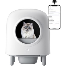 Intelligentes Toilettenhaus für Katzen, selbstreinigend, selbstreinigend, 7 Sicherheit/App-Steuerung, elektrisch, für Katzen