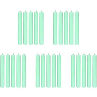 Butlers Stabkerze (25er Set) Rainbow , Mintgrün , Paraffin , 2.2x18x2.2 cm , Dekoration, Kerzen & Kerzenhalter
