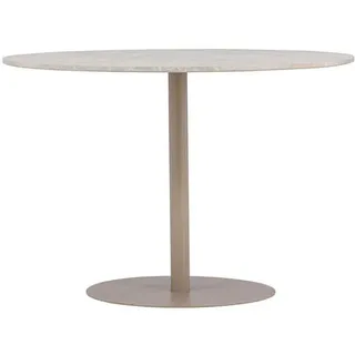 Livetastic Esstisch , Beige , Holz, Metall , Pappel , rund , zylindrisch , 75 cm , Esszimmer, Esstische, Esstische rund