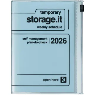 Mark's Europe MARK'S 2025/26 Taschenkalender, A6 Storage.it // Blue