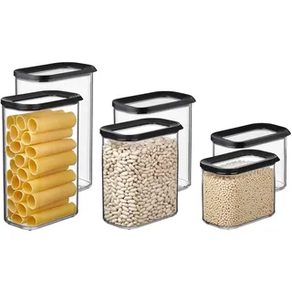 Mepal MODULA Vorratsdosen 6er Set schwarz - Schwarz