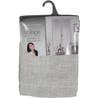 Douceur d'Intérieur Flauschiger Flauschband, 2 x 70 x 240 cm, mit Leinen, Milza, Grau