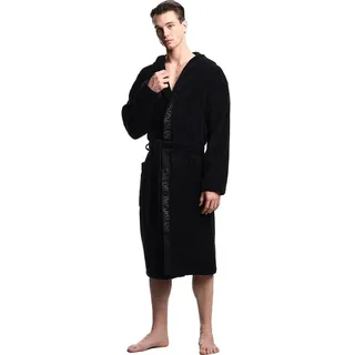 Emporio Armani Sponge Bathrobe Bademantel - Black - S