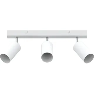 vidaXL Deckenstrahler mit Strahlern Weiß 38 x 6 x 16 cm Metall - Weiß