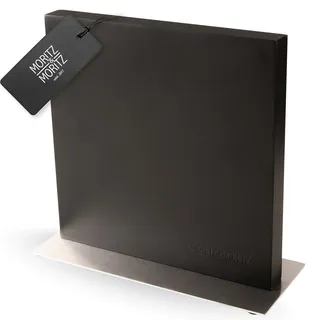 Moritz & Moritz Magnet Messerblock schwarz - Messerhalter Magnetisch mit starkem Halt - stabiler Knife Holder für Küche, modern & platzsparend - Messerblock ohne Messer