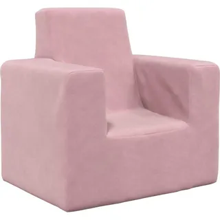 Rosa Plüsch Kindersofa weich 52x38x50 cm (B x T x H) mit abnehmbarem Bezug - Rosa