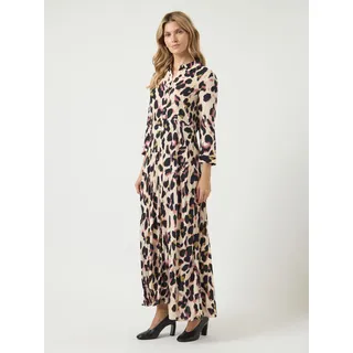 Y.A.S Long Shirt Dress Blusenkleid Braun/Pink 36