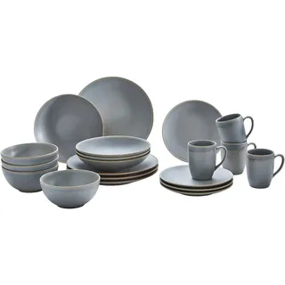 ASA Kombiservice , Graublau , Keramik , 20-teilig , Uni , 250 ml , Geschirr, Geschirrsets, Kombiservice
