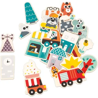 JANOD Holzmagnete In der Stadt 24 St.