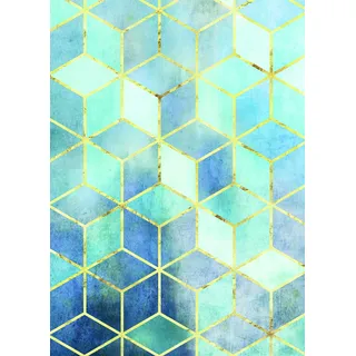 KOMAR Wandbild Mosaik Azzuro 50 x 70 cm