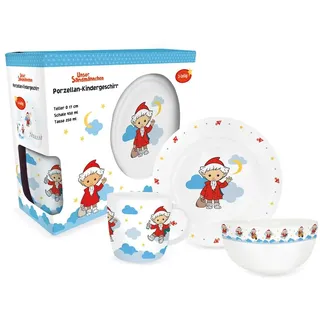 Trötsch Verlag Trötsch Unser Sandmännchen Geschirrset aus Porzellan: Geschirr für Kinder Kindergeschirr Geschenk Geschenkidee Geschirrset Unser Sandmännchen Sonstiges Zubehör, Yellow