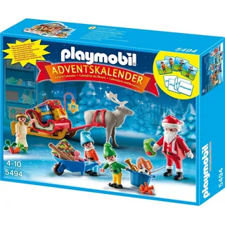 PLAYMOBIL 5494 Adventskalender "Weihnachtsmann beim Geschenke packen"