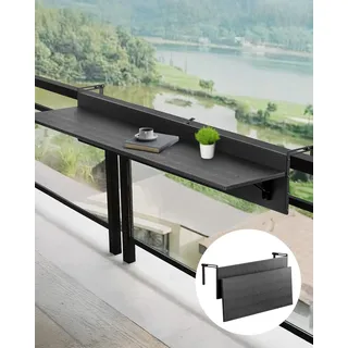Vevor Balkontisch Klapptisch 122 x 30 x 0 cm Schwarz