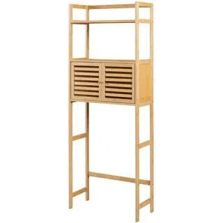 [en.casa] Badezimmerregal Haugesund 158x60x26 cm Bambus