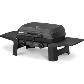 Enders Gasgrill Urban II, Tischgrill, Grillen-, Kochen- und Backen Funktion, 2 Brenner Edelstahl, mit Grill-Thermometer, Balkon-, Camping-Grill,