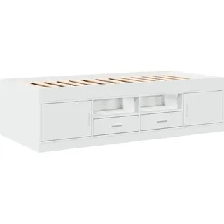 vidaXL Tagesbett mit Schubladen ohne Matratze Weiß 100x200 cm - Weiß