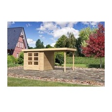 Karibu Holz-Gartenhaus Raala Natur Pultdach Unbehandelt 238 cm x 213 cm